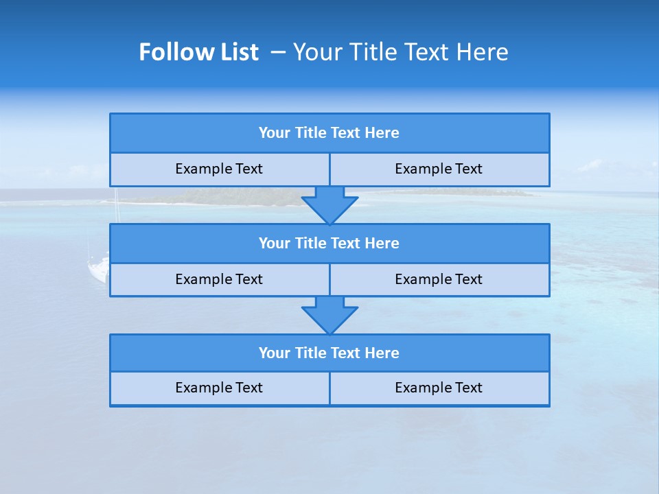 Catamaran Turquoise Boat PowerPoint Template