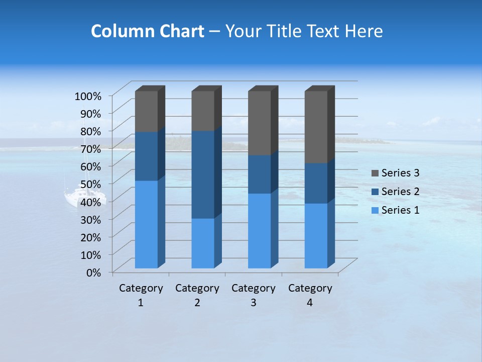 Catamaran Turquoise Boat PowerPoint Template
