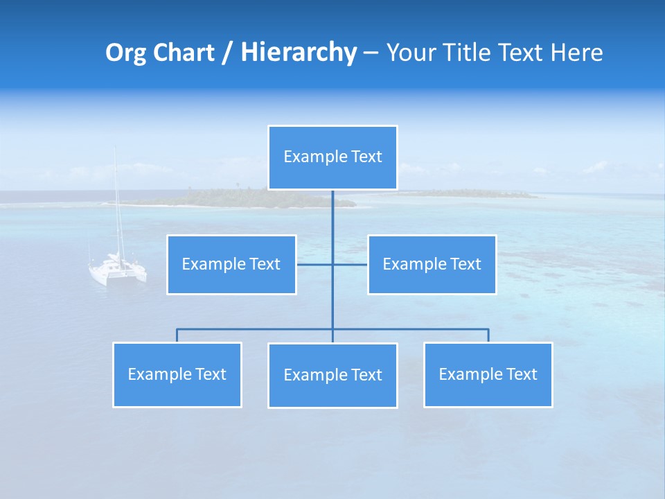 Catamaran Turquoise Boat PowerPoint Template