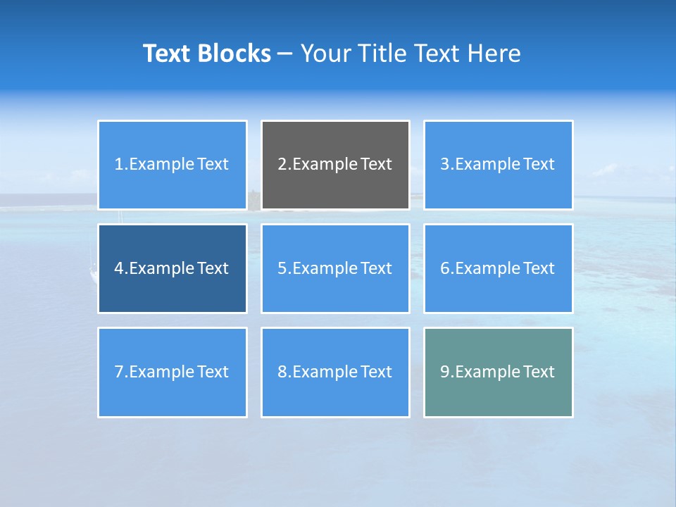 Catamaran Turquoise Boat PowerPoint Template