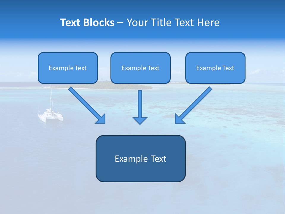 Catamaran Turquoise Boat PowerPoint Template