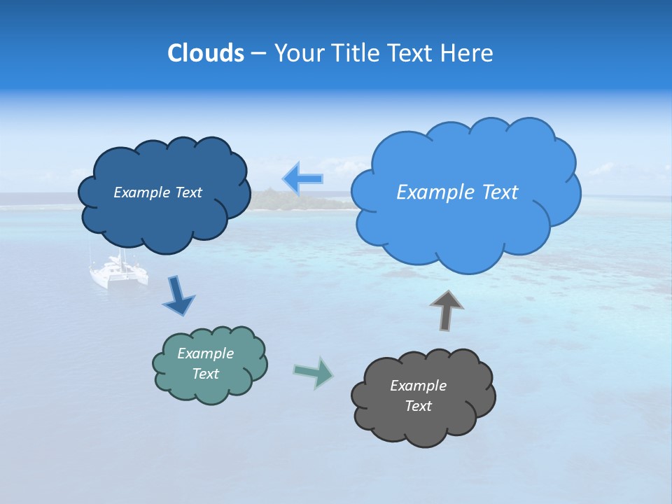 Catamaran Turquoise Boat PowerPoint Template