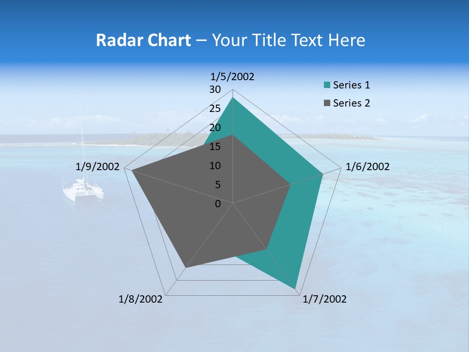 Catamaran Turquoise Boat PowerPoint Template