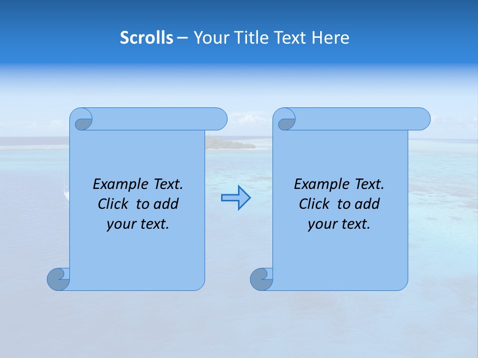 Catamaran Turquoise Boat PowerPoint Template