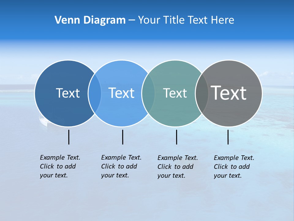 Catamaran Turquoise Boat PowerPoint Template