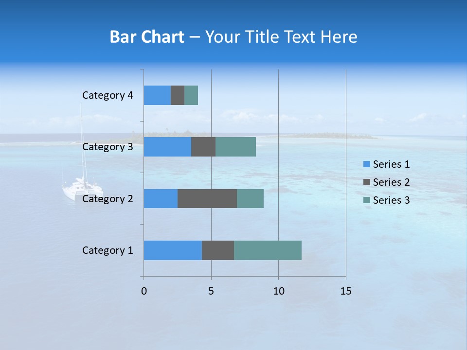 Catamaran Turquoise Boat PowerPoint Template