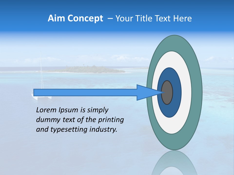 Catamaran Turquoise Boat PowerPoint Template