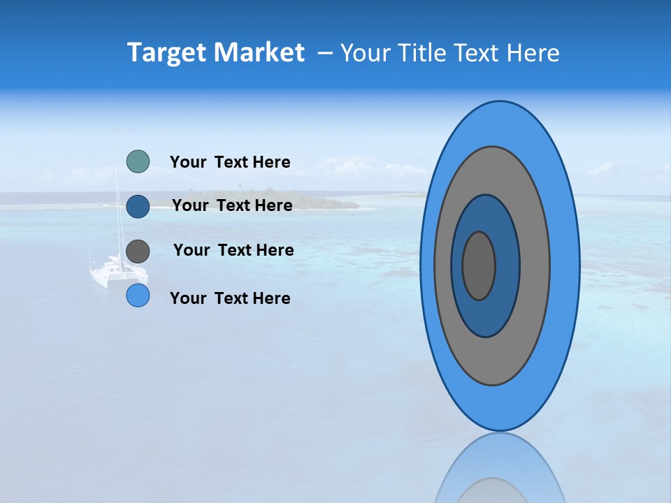 Catamaran Turquoise Boat PowerPoint Template