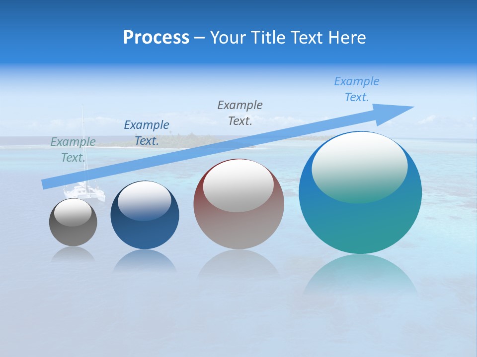 Catamaran Turquoise Boat PowerPoint Template