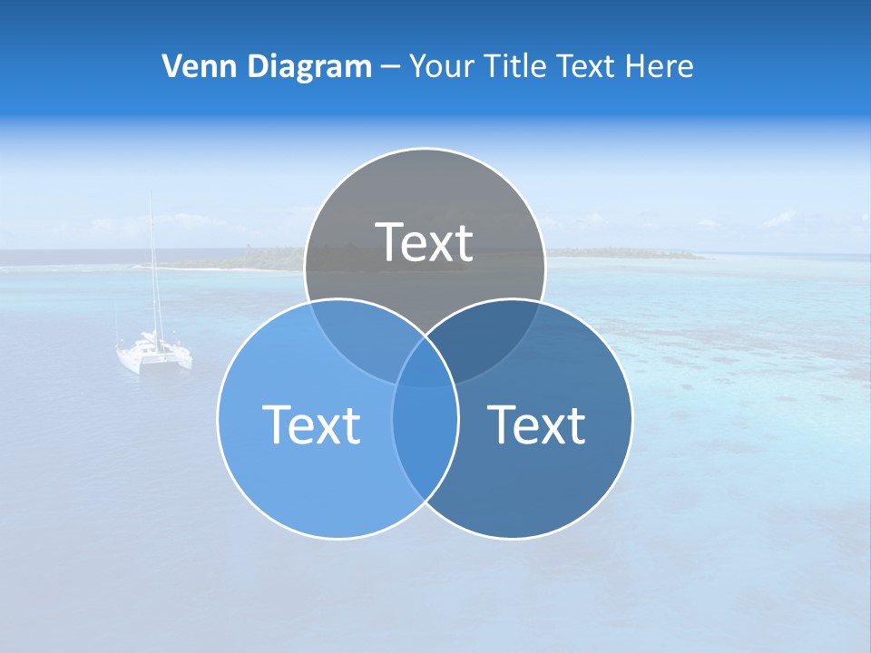 Catamaran Turquoise Boat PowerPoint Template