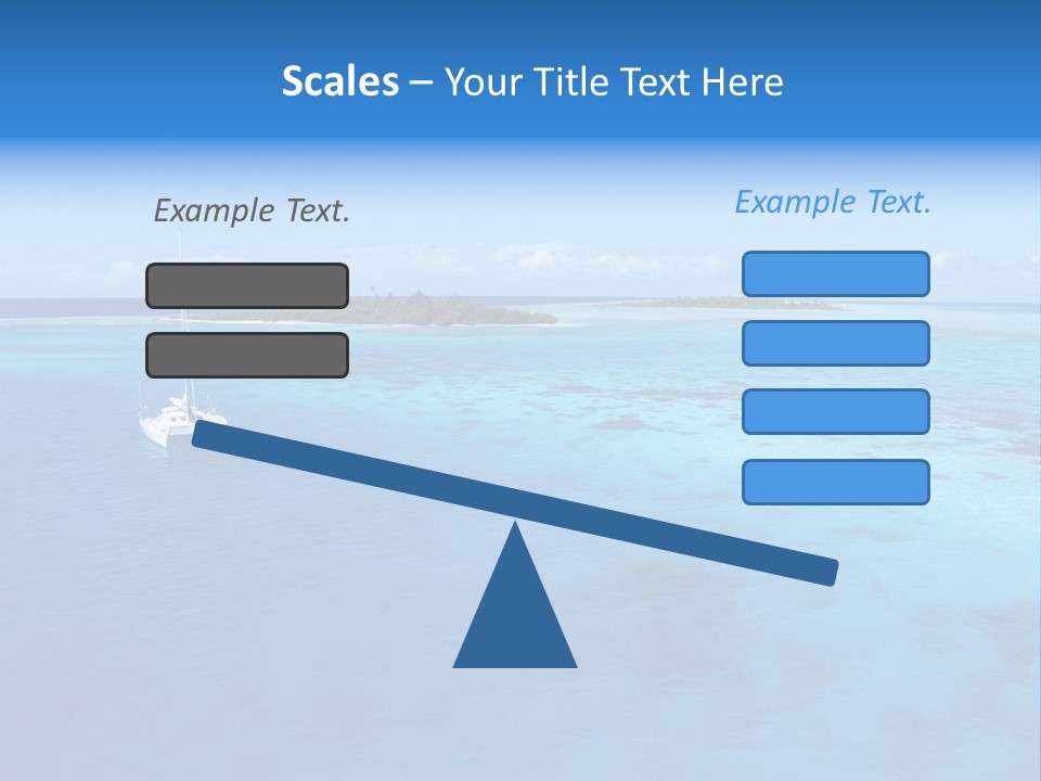 Catamaran Turquoise Boat PowerPoint Template