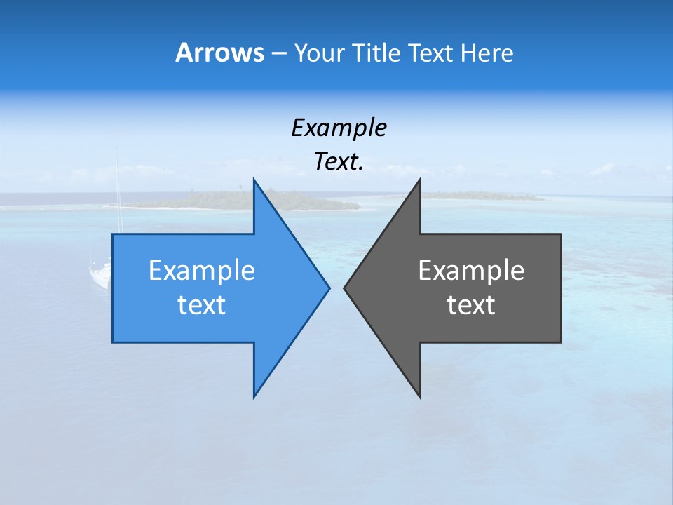 Catamaran Turquoise Boat PowerPoint Template