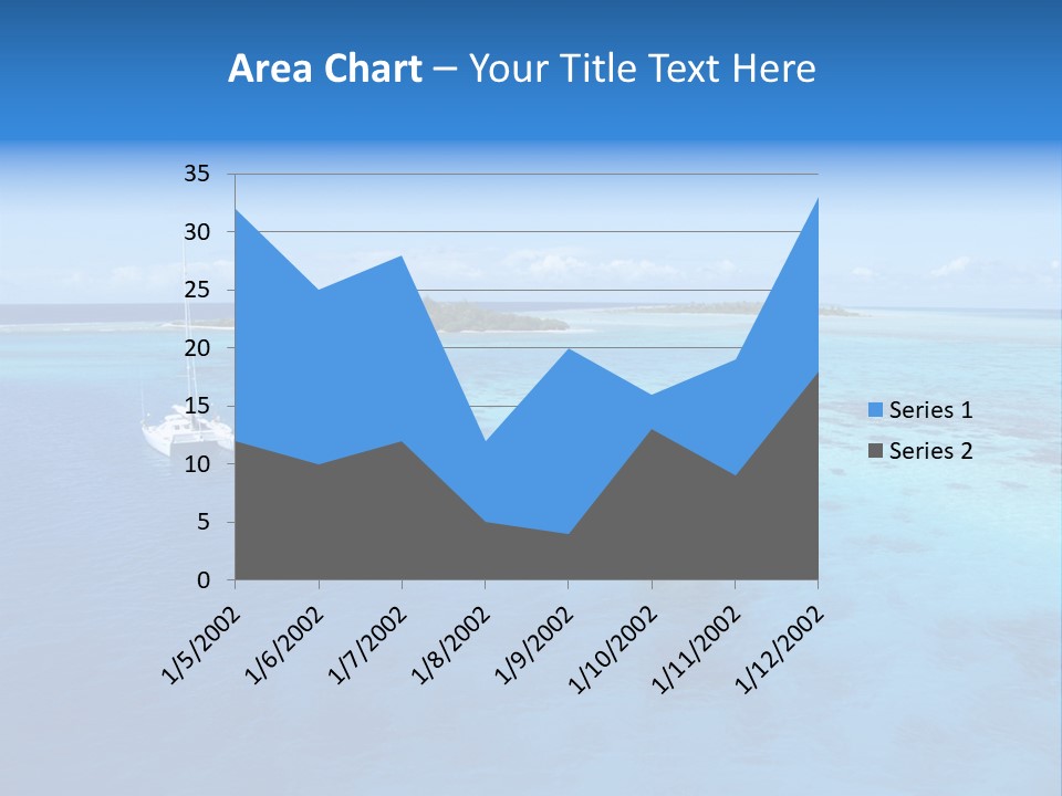 Catamaran Turquoise Boat PowerPoint Template