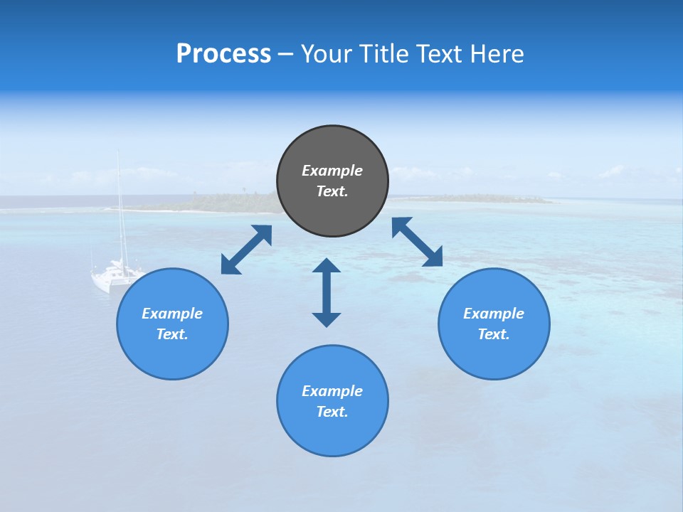 Catamaran Turquoise Boat PowerPoint Template