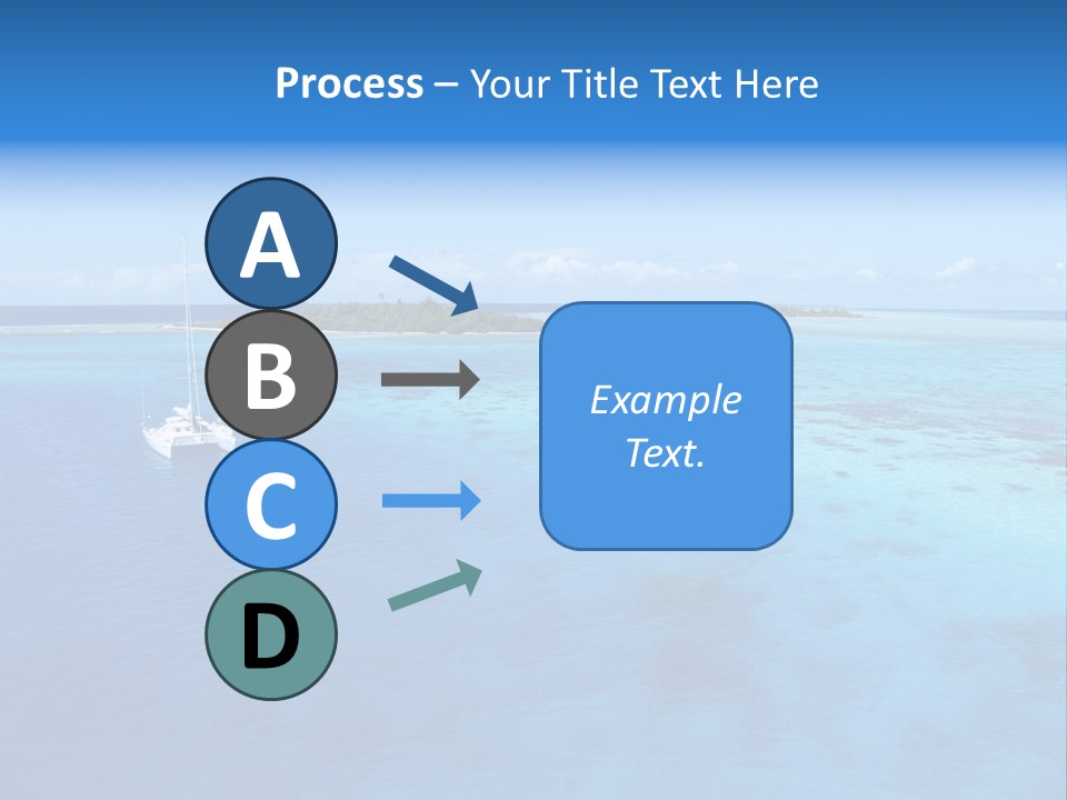 Catamaran Turquoise Boat PowerPoint Template