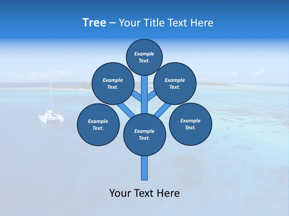 Catamaran Turquoise Boat PowerPoint Template