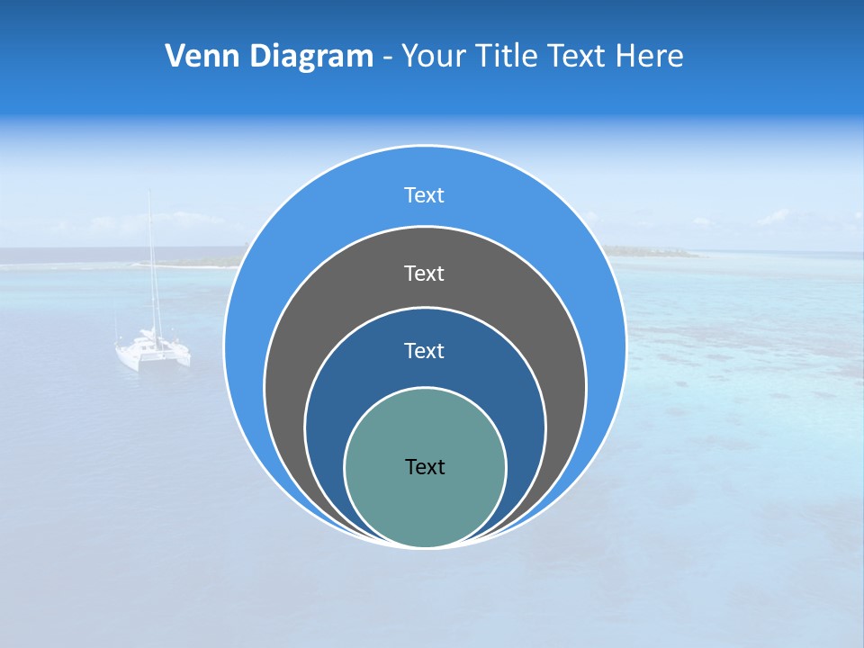 Catamaran Turquoise Boat PowerPoint Template