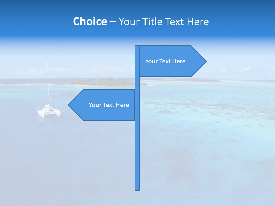 Catamaran Turquoise Boat PowerPoint Template