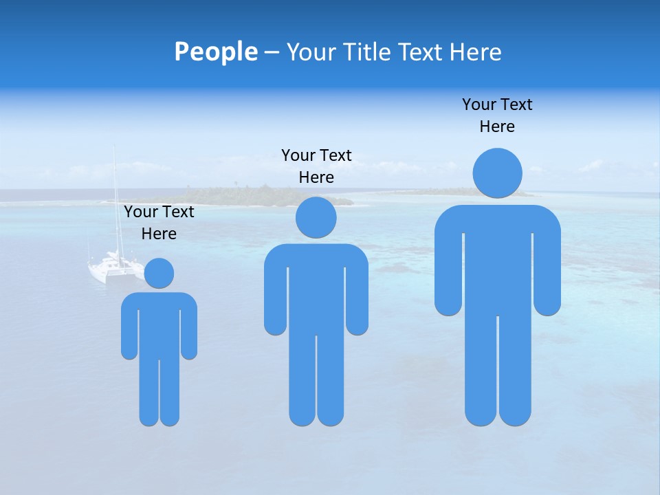 Catamaran Turquoise Boat PowerPoint Template