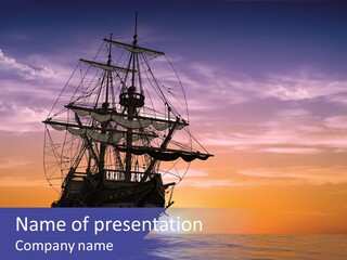 Pirates Voyage Wave PowerPoint Template