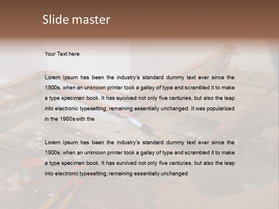 A Person Is Painting A Wall With A Paint Roller PowerPoint Template