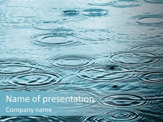 A Group Of Raindrops On The Water Powerpoint Template PowerPoint Template