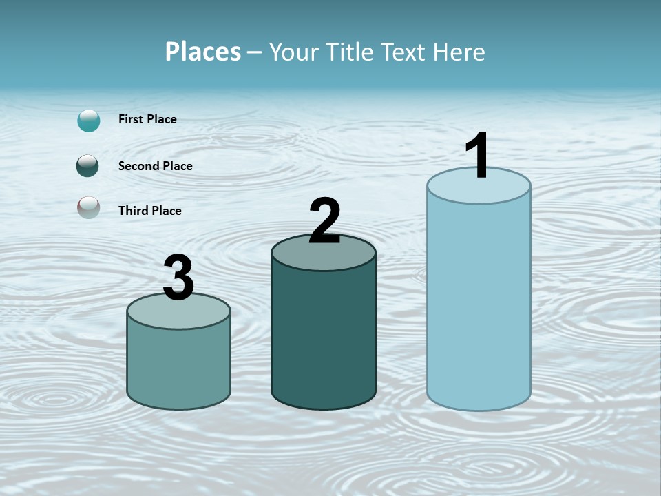 A Group Of Raindrops On The Water Powerpoint Template PowerPoint Template