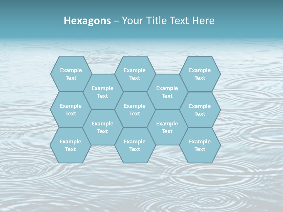 A Group Of Raindrops On The Water Powerpoint Template PowerPoint Template