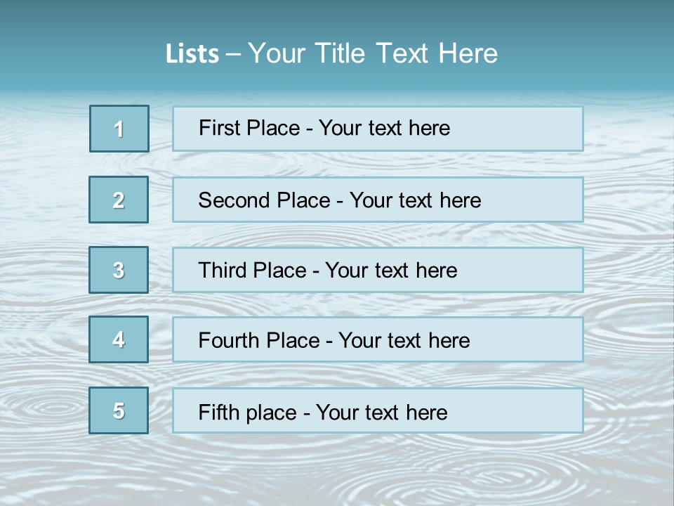 A Group Of Raindrops On The Water Powerpoint Template PowerPoint Template