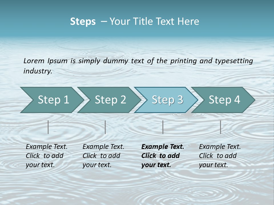 A Group Of Raindrops On The Water Powerpoint Template PowerPoint Template
