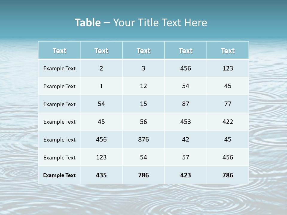 A Group Of Raindrops On The Water Powerpoint Template PowerPoint Template