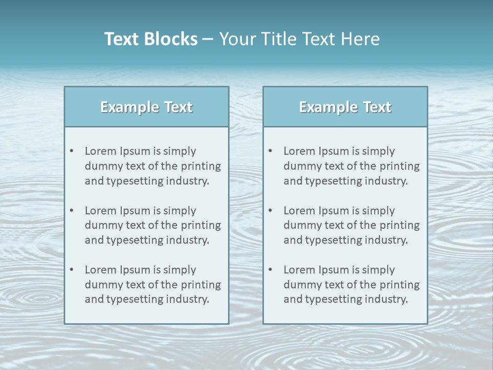A Group Of Raindrops On The Water Powerpoint Template PowerPoint Template