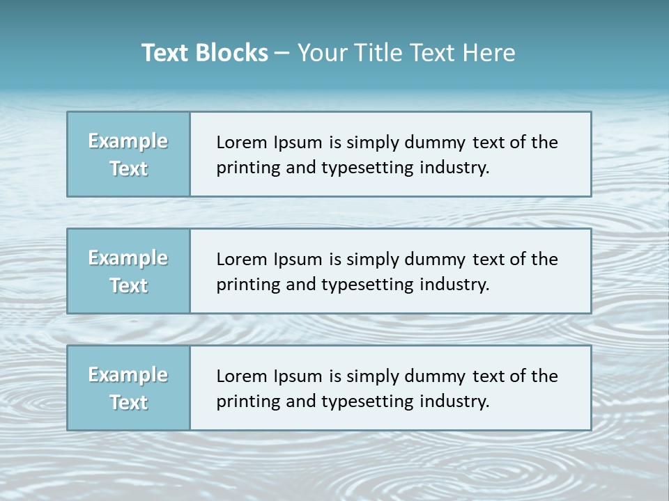 A Group Of Raindrops On The Water Powerpoint Template PowerPoint Template