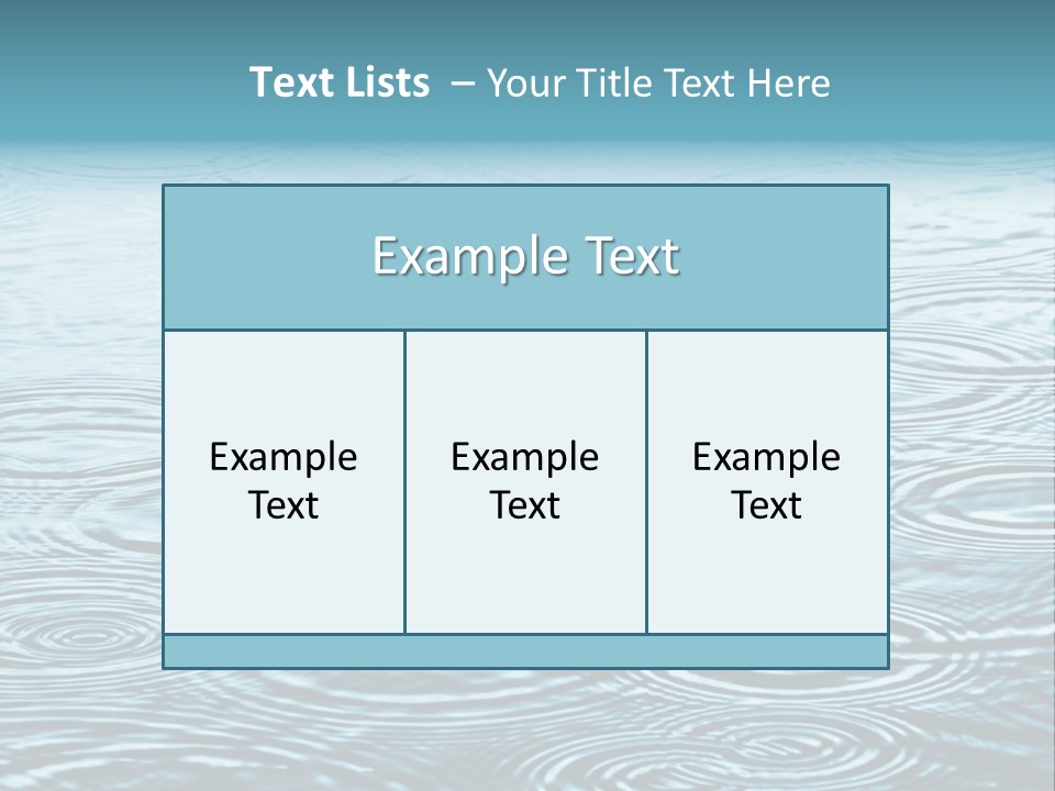A Group Of Raindrops On The Water Powerpoint Template PowerPoint Template