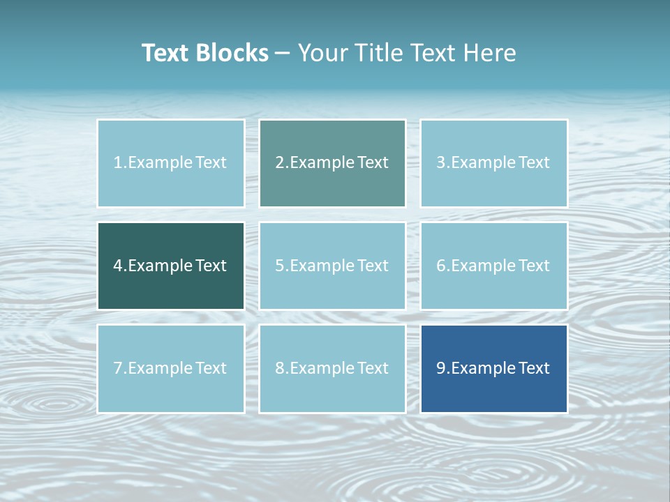 A Group Of Raindrops On The Water Powerpoint Template PowerPoint Template