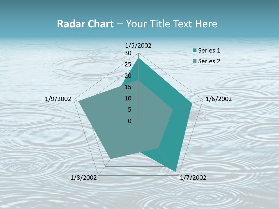 A Group Of Raindrops On The Water Powerpoint Template PowerPoint Template