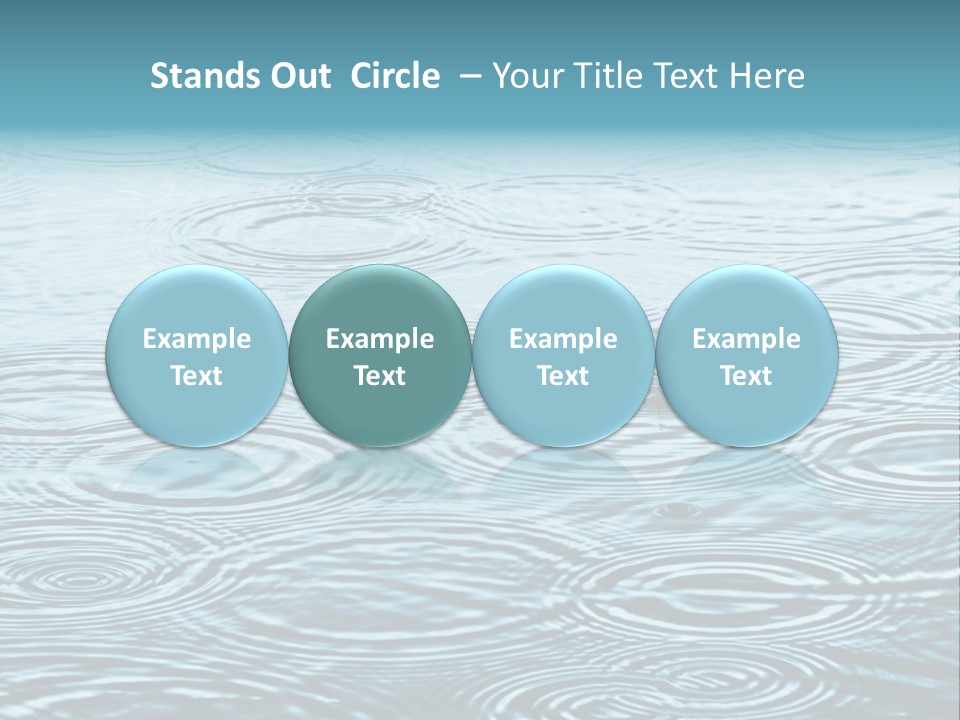 A Group Of Raindrops On The Water Powerpoint Template PowerPoint Template