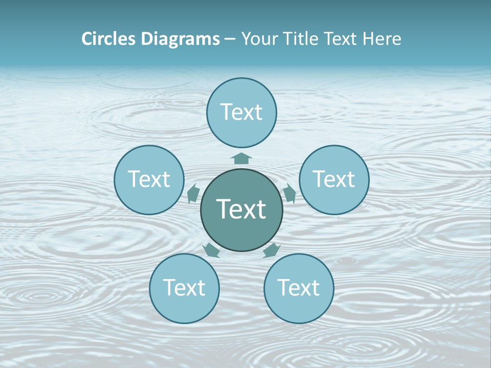 A Group Of Raindrops On The Water Powerpoint Template PowerPoint Template