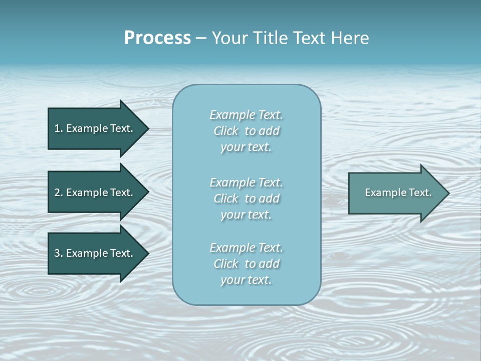 A Group Of Raindrops On The Water Powerpoint Template PowerPoint Template