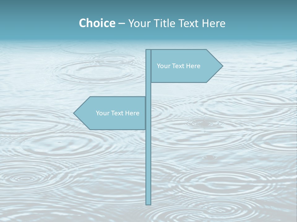 A Group Of Raindrops On The Water Powerpoint Template PowerPoint Template