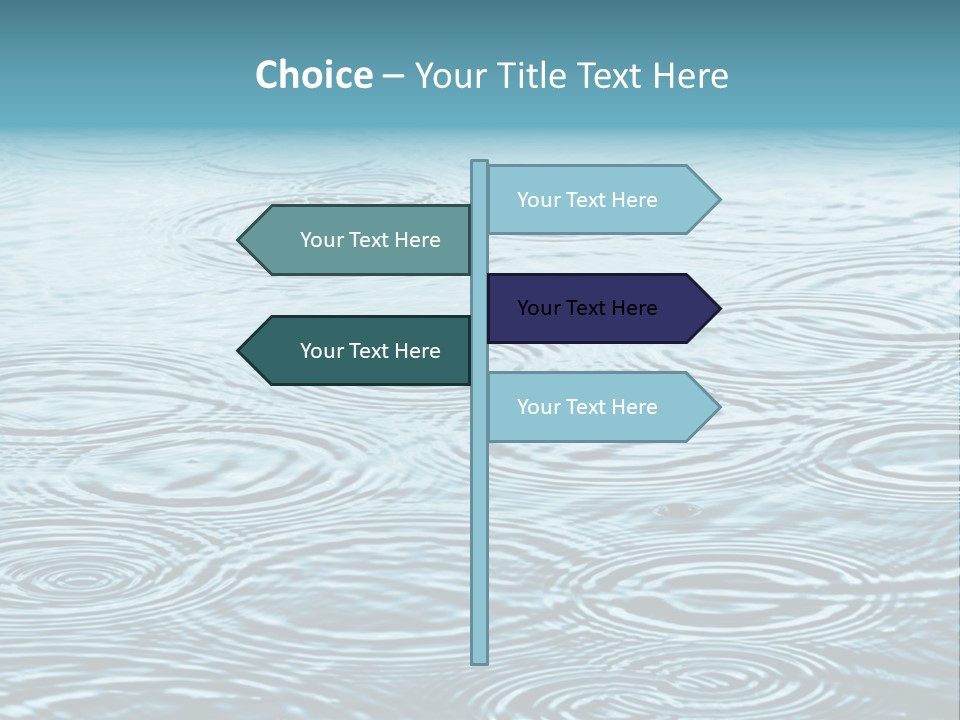 A Group Of Raindrops On The Water Powerpoint Template PowerPoint Template