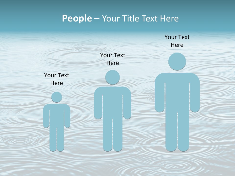 A Group Of Raindrops On The Water Powerpoint Template PowerPoint Template