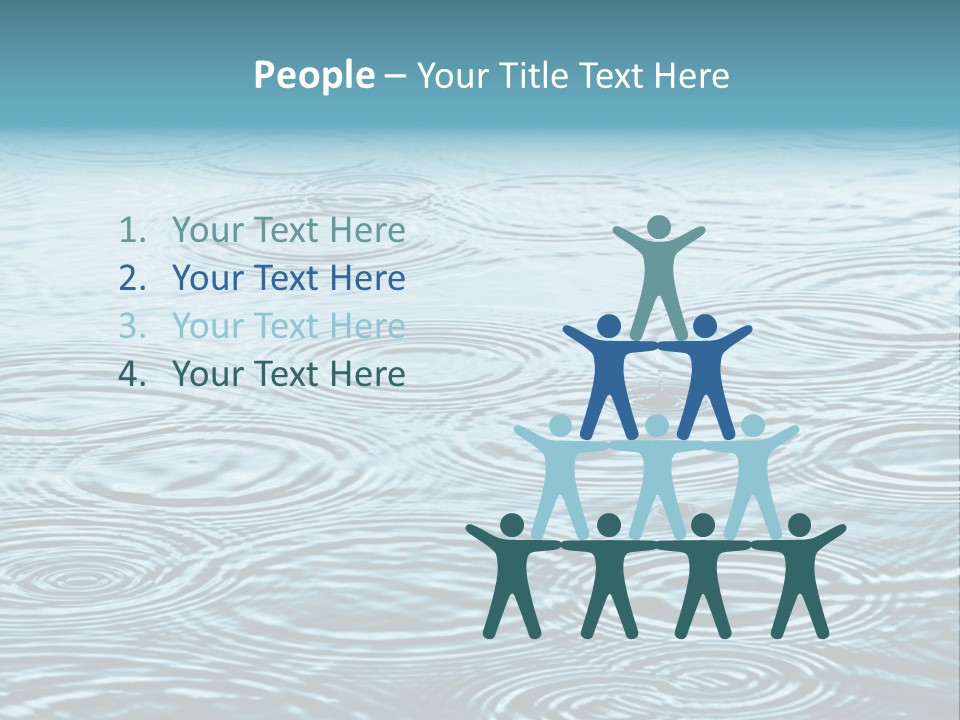 A Group Of Raindrops On The Water Powerpoint Template PowerPoint Template