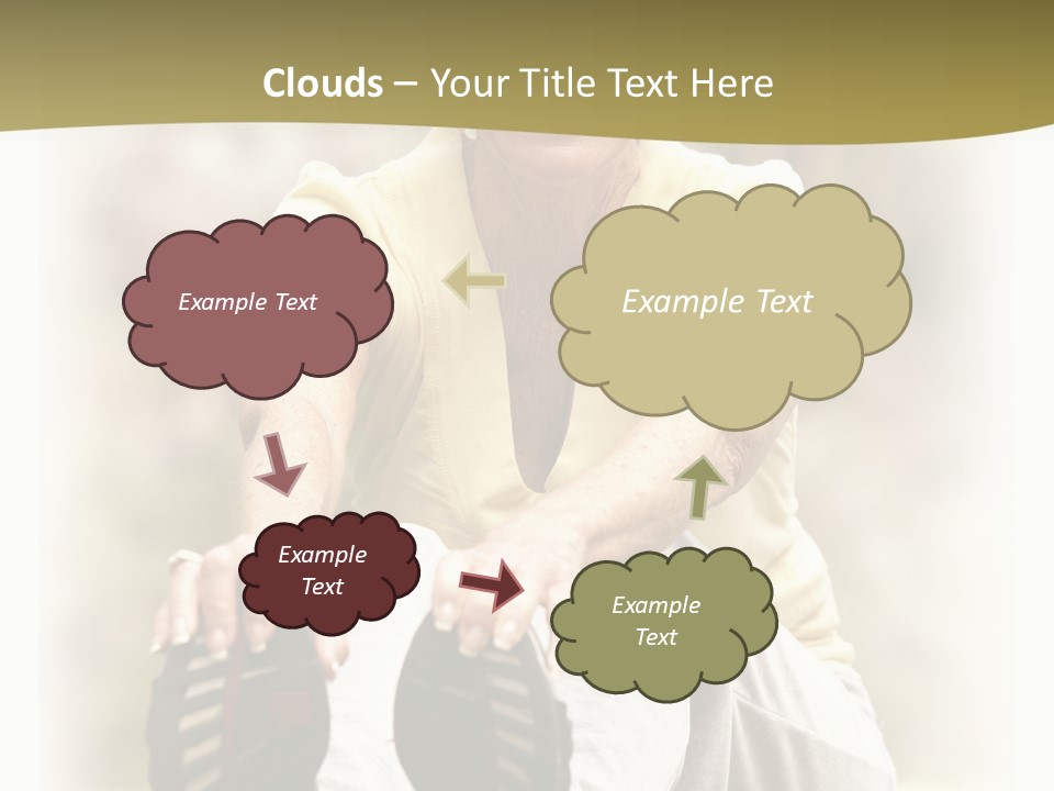 A Woman Sitting On The Ground With Her Shoes On Her Feet PowerPoint Template