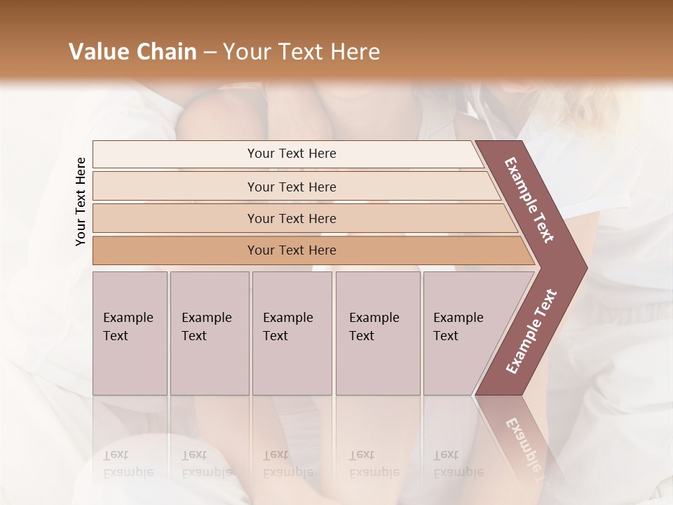 A Woman And Two Children Are Sitting On A Bed PowerPoint Template