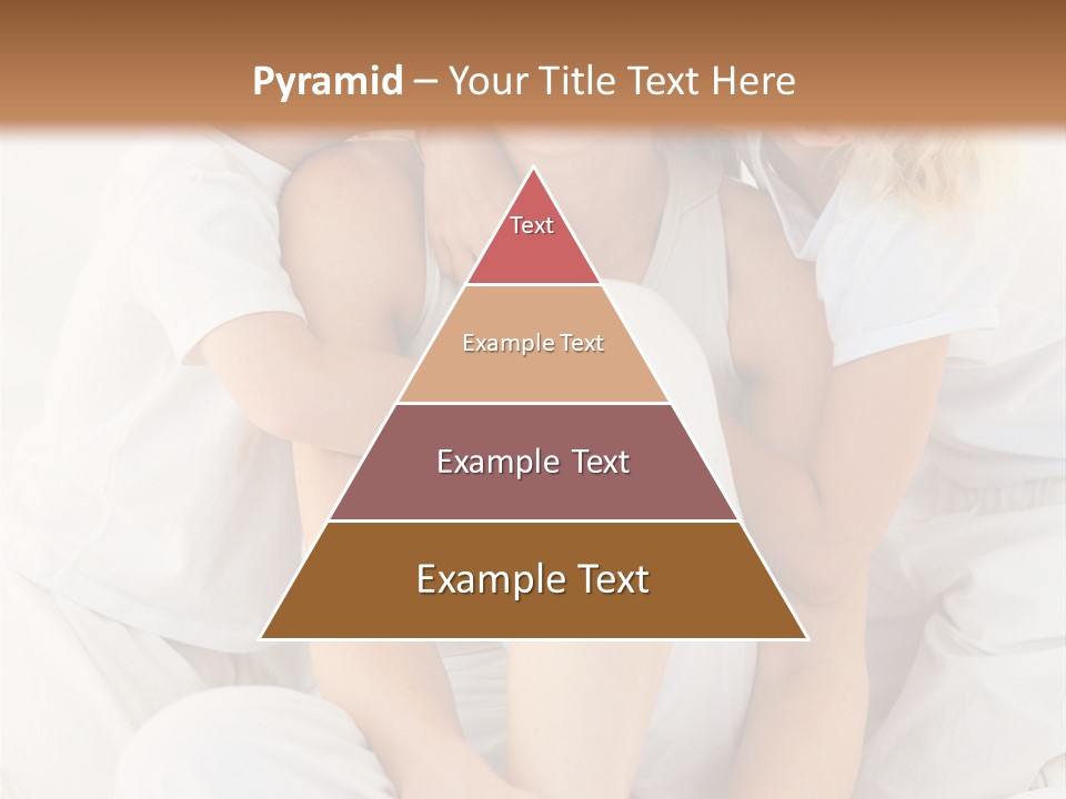 A Woman And Two Children Are Sitting On A Bed PowerPoint Template