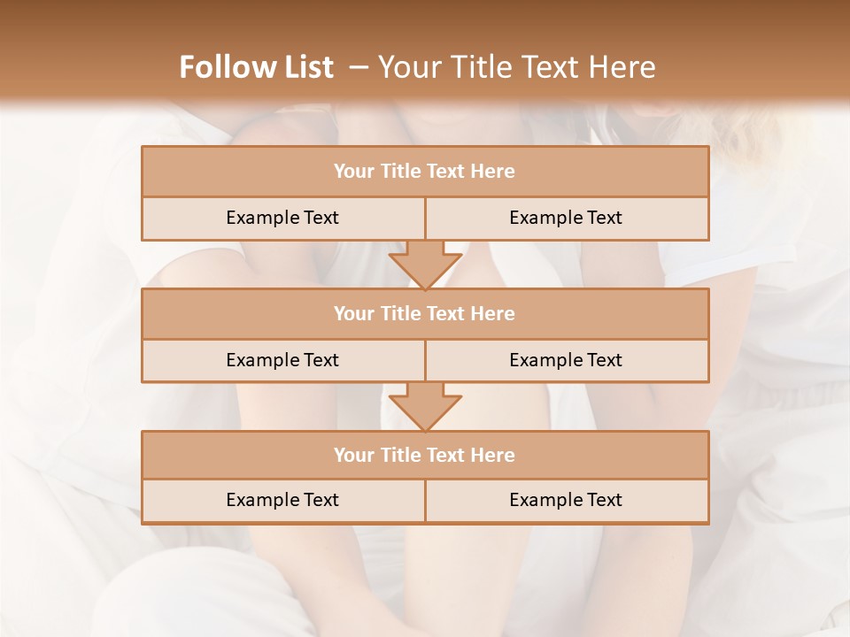 A Woman And Two Children Are Sitting On A Bed PowerPoint Template