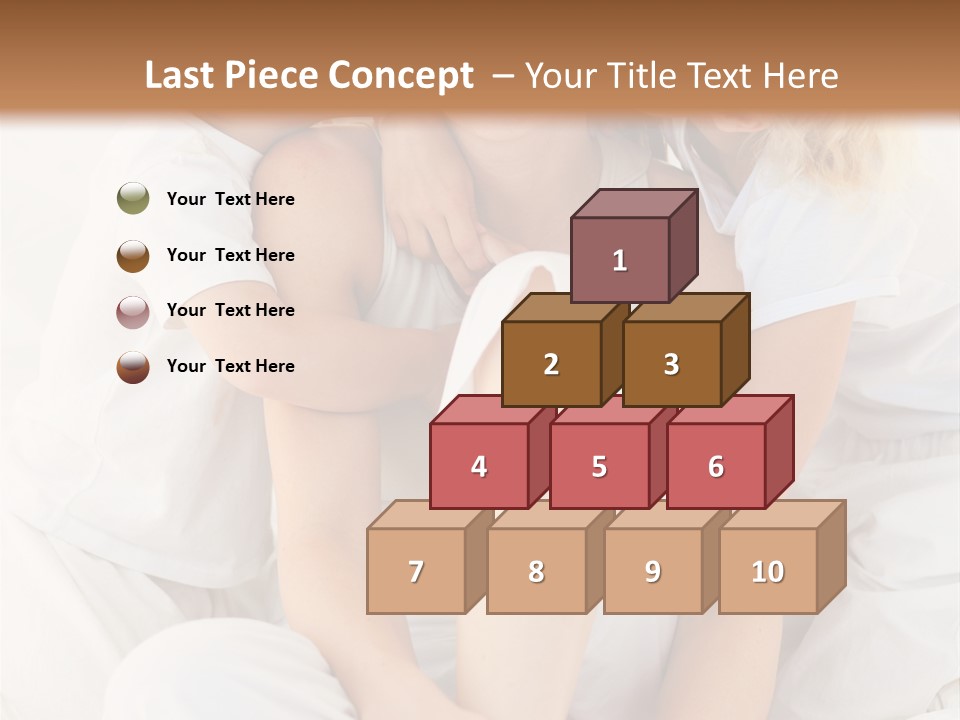 A Woman And Two Children Are Sitting On A Bed PowerPoint Template