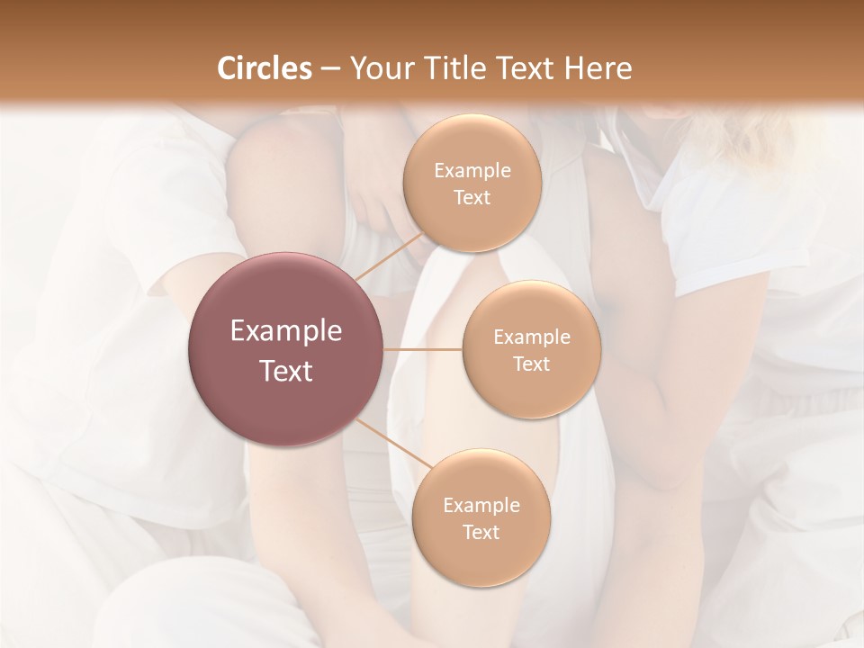 A Woman And Two Children Are Sitting On A Bed PowerPoint Template