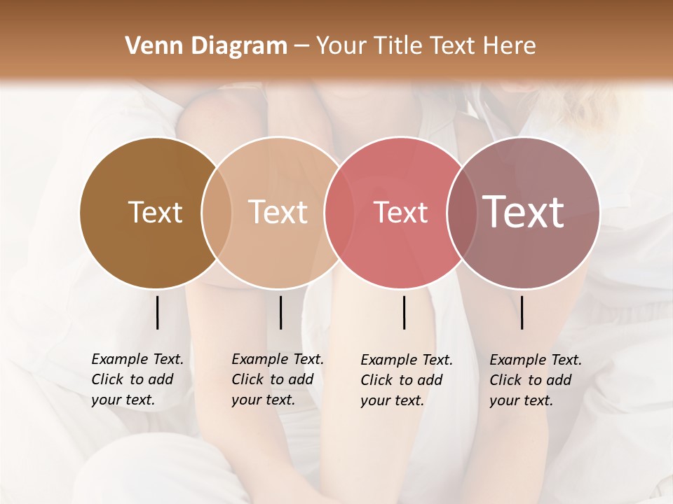 A Woman And Two Children Are Sitting On A Bed PowerPoint Template